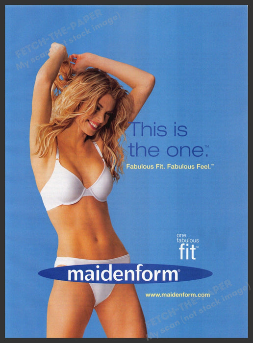 Maidenform Fabulous Fit 2000s Print Ad Fetch-the-Paper
