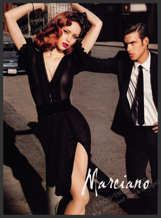 Marciano Clothing 2000s Print Advertisement Ad 2008 Legs Street Pole Dress Fetch the Paper!