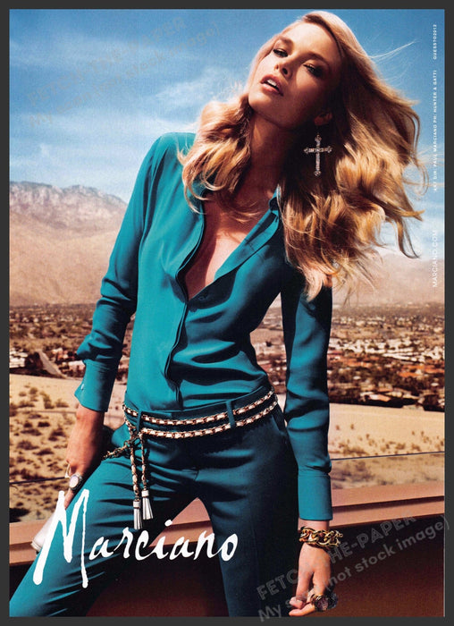 Marciano Klara Wester 2010s Print Advertisement 2012 Beautiful Fetch-the-Paper