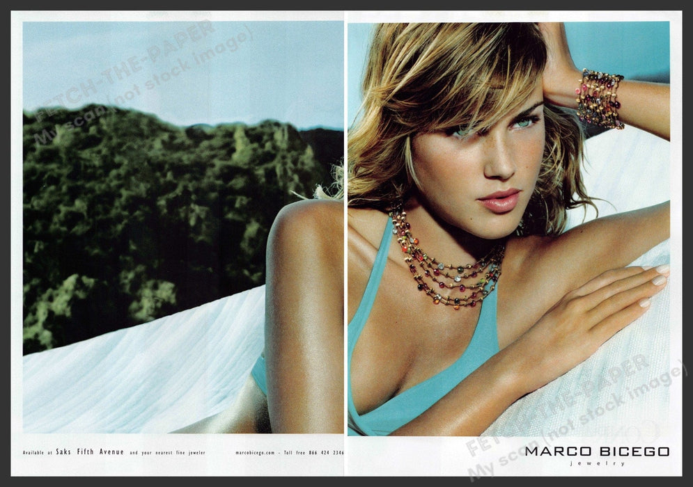 Marco Bicego 2000s Print Advertisement (2 page) 2006 Jewelry Blue Eyed Model Marco Bicego