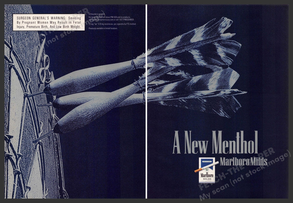 Marlboro Milds 2000s Print Advertisement Ad 2000 Menthol Dartboard Marlboro