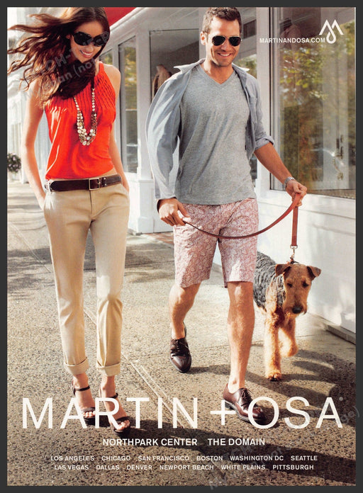 Martin + Osa Clothing 2000s Print Advertisement 2009 Airedale Terrier Dog Fetch-the-Paper