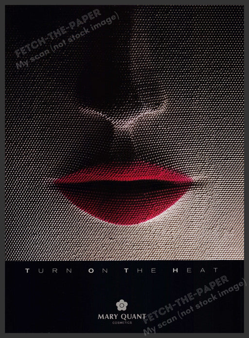 Mary Quant Cosmetics 1980s Print Advertisement Ad 1988 "Turn on the heat" Fetch-the-Paper
