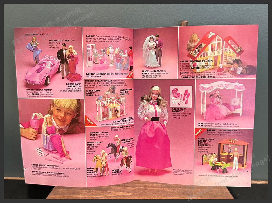 Mattel 1980s Wish List Toy Small Catalog Booklet Magazine Insert 1983 Mattel