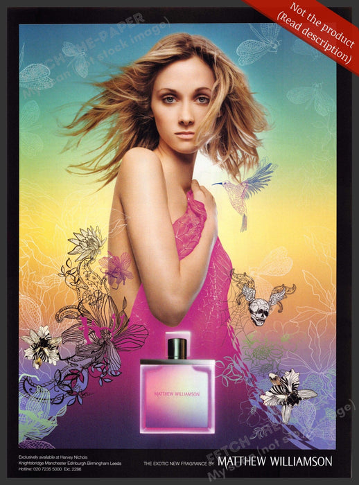 Matthew Williamson 2000s Magazine Print Advertisement 2005 Harvey Nichols Matthew Williamson
