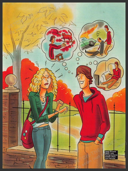 Maurice Vellekoop Artist 2000s Magazine Illustration 2007 "Why guys lie" Fetch-the-Paper