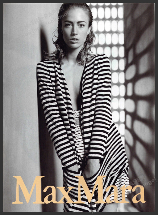 Max Mara 2000s Print Advertisement Ad 2006 Model Stripes Fashion Max Mara