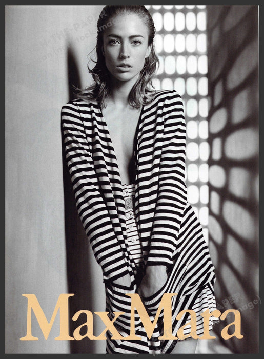 Max Mara 2000s Print Advertisement Ad 2006 Model Stripes Fashion Max Mara