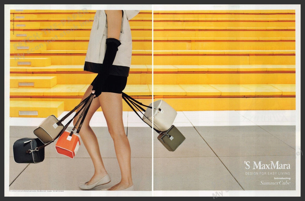 Max Mara Sumer Cube Handbags 2010s Print Advertisement (2 pages) 2011 Fetch-the-Paper
