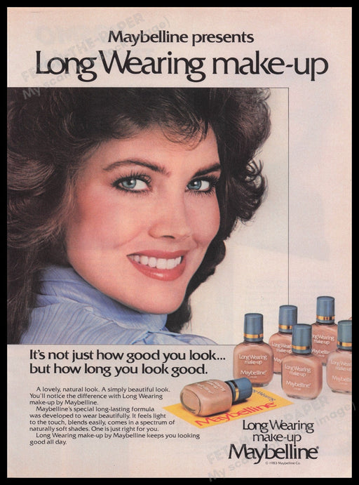 Maybelline 1980s Print Advertisement Ad 1985 Fetch the Paper!
