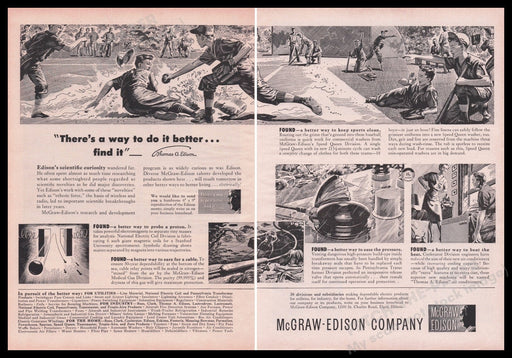 McGraw-Edison Company 1950s Print Advertisement Ad (2 pgs) 1959 Fetch the Paper!