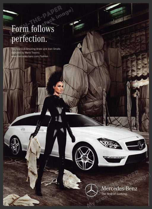 Mercedes-Benz Joan Smalls 2010s Print Advertisement 2012 Model & CLS Fetch-the-Paper