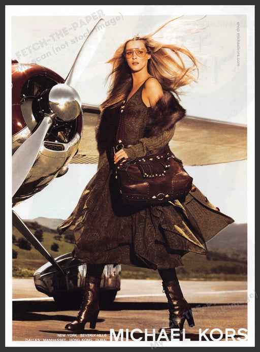 Michael Kors Fashion 2000s Print Advertisement Ad 2006 Prop Plane Runway Michael Kors