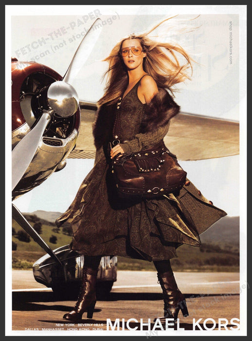 Michael Kors Fashion 2000s Print Advertisement Ad 2006 Prop Plane Runway Michael Kors