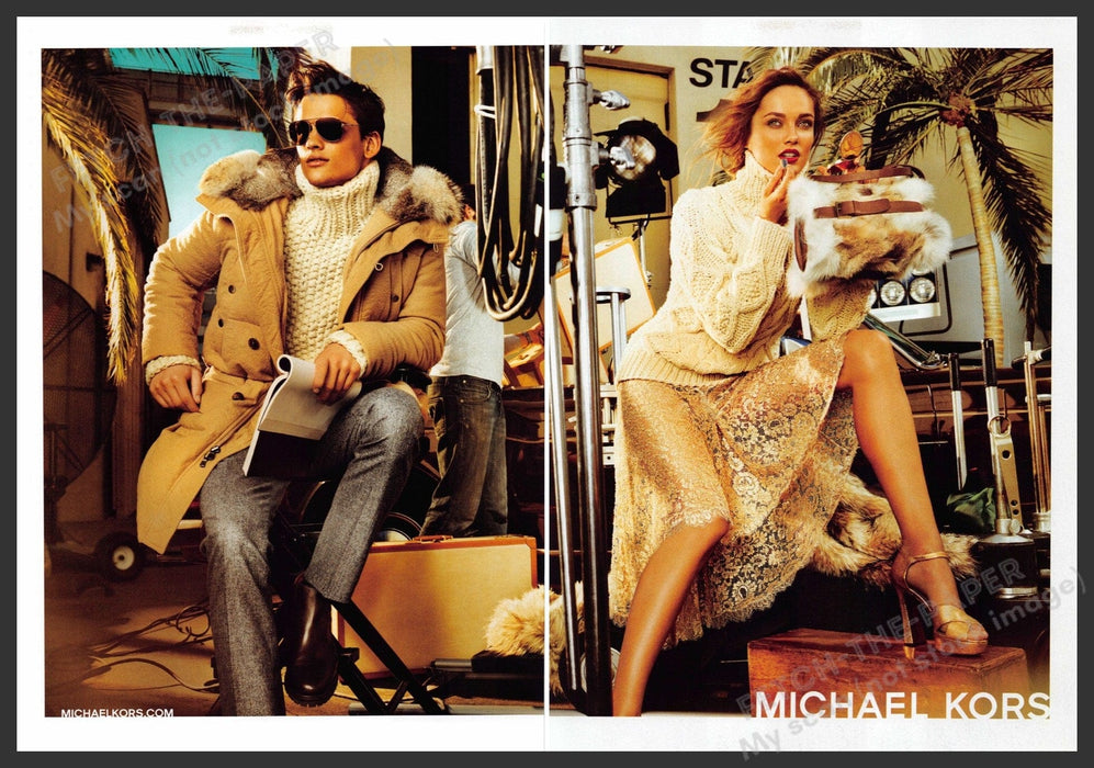 Michael Kors Fashion 2010s Print Advertisement (2 page) 2012 Legs Fetch-the-Paper