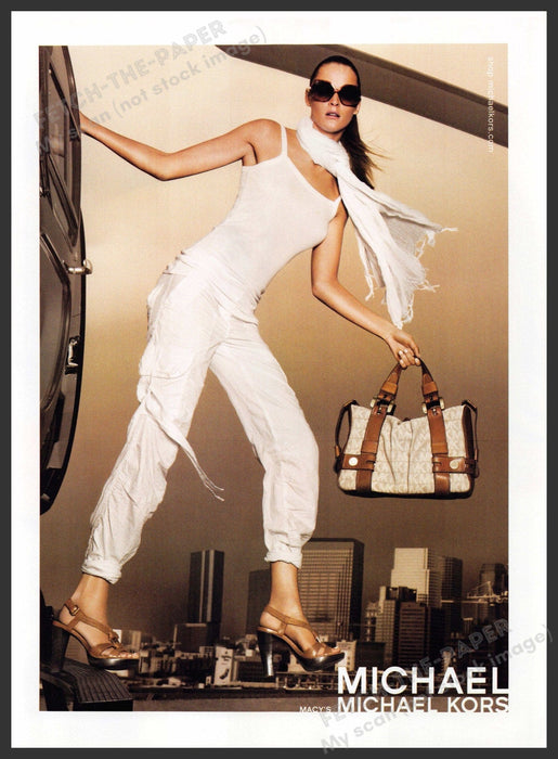 Michael Kors Handbag 2000s Print Advertisement 2007 Legs Exiting Helicopter Michael Kors