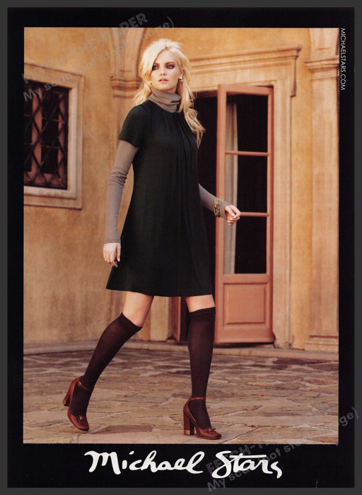 Michael Stars Clothing 2000s Print Advertisement 2007 Legs Knee High Socks Fetch-the-Paper