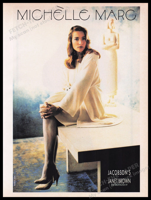 Michelle Marc Clothing 1980s Print Advertisement Ad 1987 Legs Fetch the Paper!