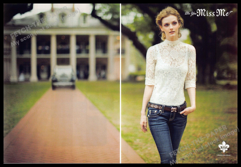 Miss Me 2010s Print Advertisement (2 pages) 2013 Jeans Southern Home Old Car Miss Me