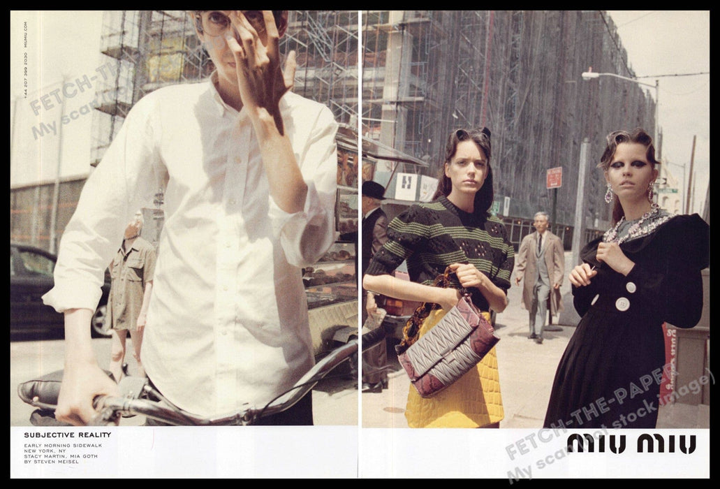Miu Miu 2010s Print Advertisement (2 page) 2015 NYC "Subjective Reality" Miu Miu