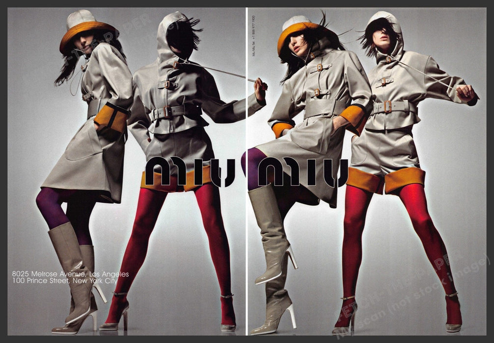 Miu Miu Fashion 2000s Print Ad Fetch-the-Paper