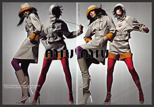 Miu Miu Fashion 2000s Print Ad Fetch-the-Paper
