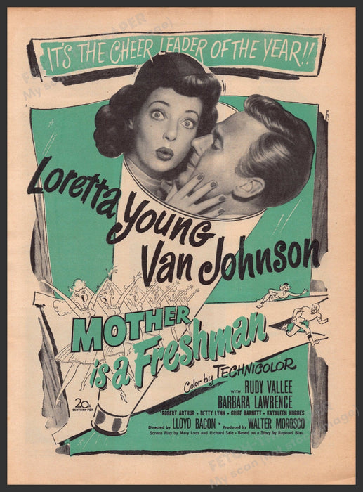 "Mother is a Freshman" Movie Release 1940s Print Advertisement Ad 1949 Fetch-the-Paper