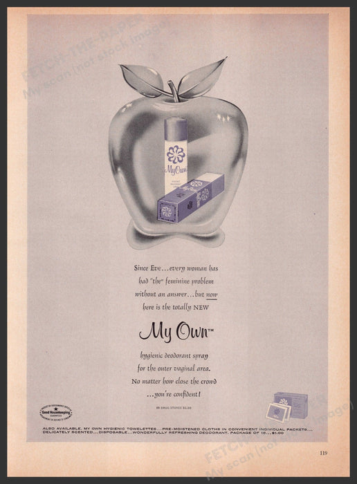 My Own Female Hygienic Deodorant Spray 1960s Print Advertisement Ad 1969 Fetch the Paper!