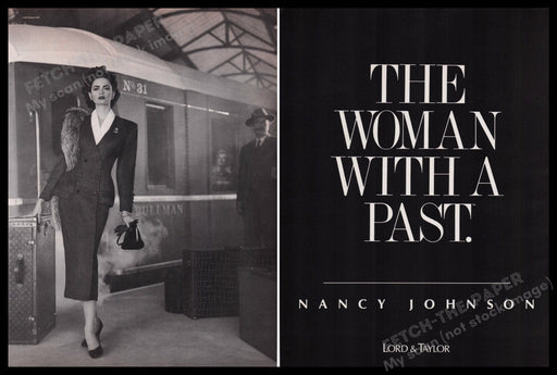 Nancy Johnson Clothing 1980s Print Advertisement (2 pages) 1987 Classic Look Fetch the Paper!