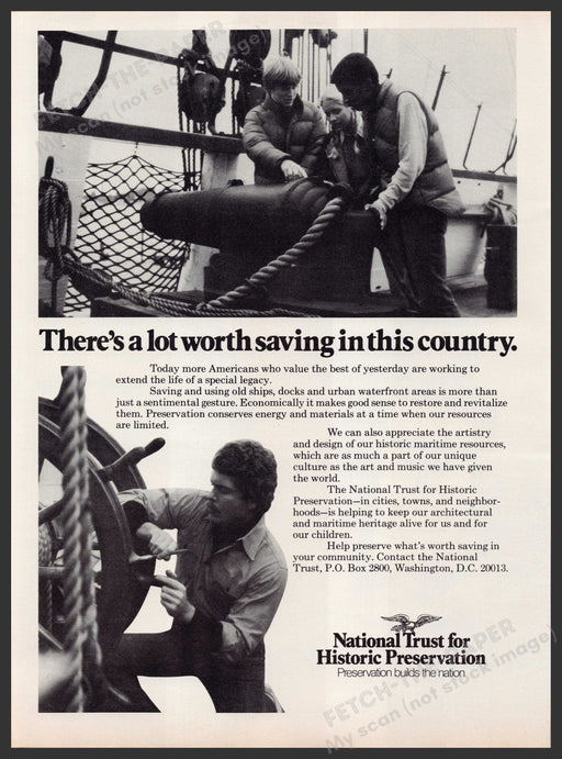 National Trust for Historic Preservation 1980s Print Advertisement Ad 1981 Fetch-the-paper.com