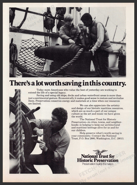 National Trust for Historic Preservation 1980s Print Advertisement Ad 1981 Fetch-the-paper.com