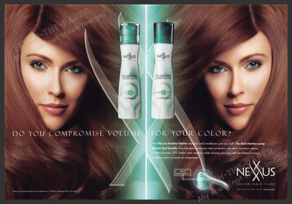 Nexxus Dualiste 2000s Print Advertisement (2 pages) 2009 Redhead Nexxus