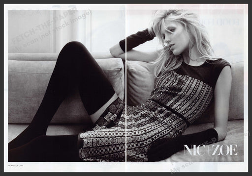Nic+Zoe Clothing 2000s Print Advertisement Ad (2 pages) 2013 Legs Thigh Highs Fetch the Paper!