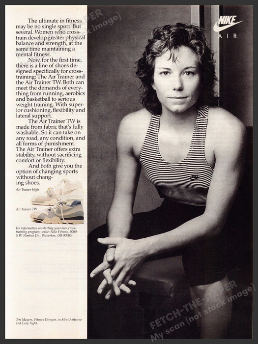 Nike Air 1980s Magazine Print Advertisement 1988 Teri Mayers Fitness Director Nike