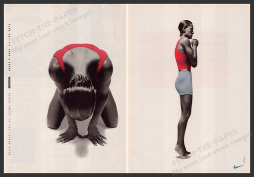 Nike Flex Dri-Fit 2000s Print Advertisement (2 page) 2000 Female Athlete Fetch-the-Paper
