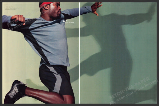 Nike Michael Vick 2000s Print Ad (2 page) 2003 NFL Football Fetch-the-Paper