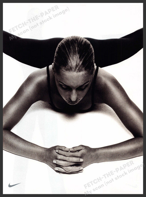 Nike Workout Wear 2000s Print Advertisement 2000 Female Athlete Splits Nike