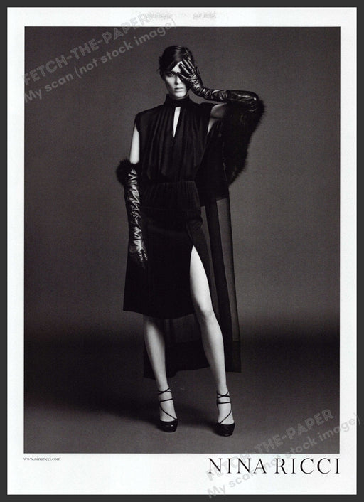 Nina Ricci 2010s Print Advertisement 2012 Legs Black & White High Fashion Fetch-the-Paper