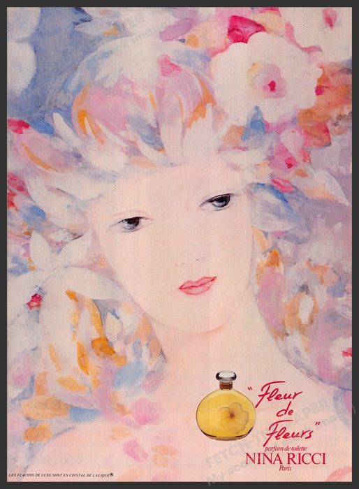 Nina Ricci Fleur de Fleurs Perfume 1980s Print Advertisement Ad 1982 Fetch the Paper!