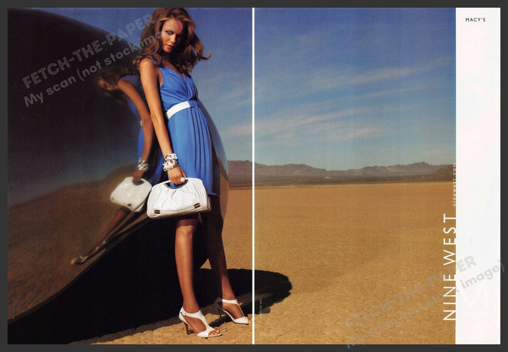 Nine West 2000s Print Advertisement (2 pgs) 2007 Legs Desert Reflection Nine West