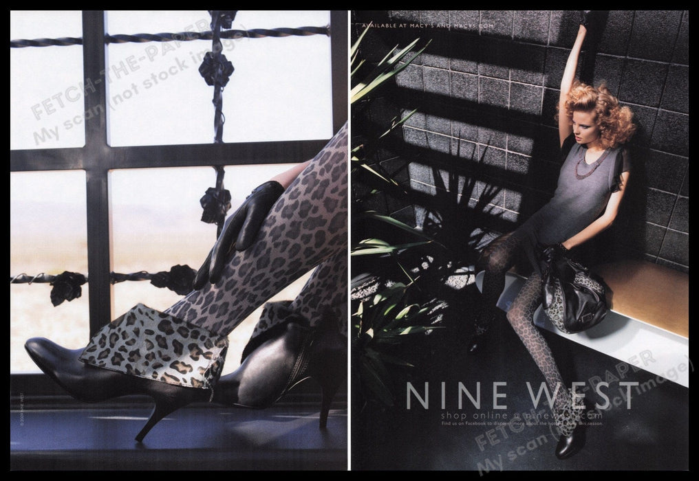 Nine West Handbags Shoes 2000s Print Advertisement (2 pages) 2009 Legs Fetch the Paper!