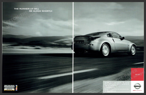 Nissan 350Z Car 2000s Print Advertisement (2 pages) 2005 Fast Moving Fetch-the-Paper