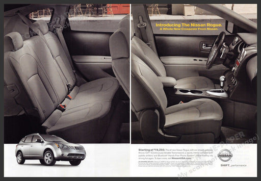Nissan Rogue 2000s Print Advertisement (2 page) 2007 Interior Fetch-the-Paper