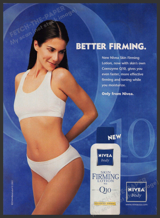 Nivea Body 2000s Print Advertisement 2001 Q10 Cute Body Skin Fetch-the-Paper