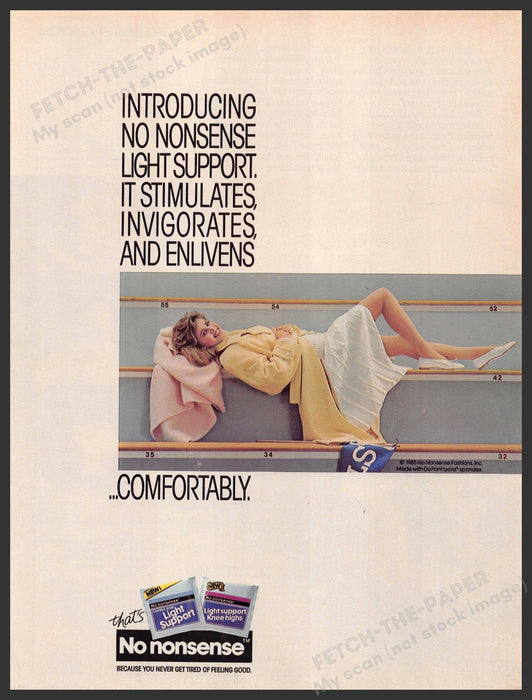 No Nonsense 1980s Magazine Print Advertisement 1986 Legs Stadium Bleechers No Nonsense