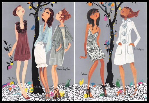 Nordstrom Designer Collections 2000s Print Advertisement (2 pgs) Back/Front 2007 Fetch the Paper!