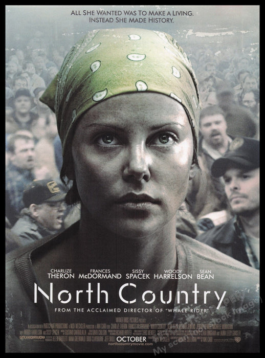 North Country Movie Release 2000s Print Advertisement Ad 2005 Charlize Theron Fetch the Paper!