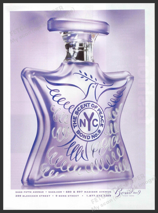 NYC Bond No.9 2000s Print Advertisement Ad 2006 Purple "The scent of peace" NYC