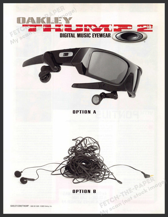 Oakley Thump 2 Digital Music Eyewear 2000s Print Ad Oakley