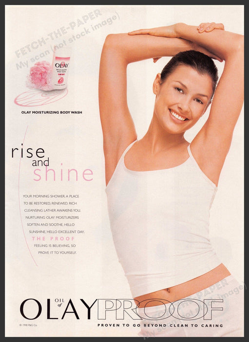 Oil of Olay 1990s Magazine Print Ad 1998 Proof "Rise and shine" Oil of Olay